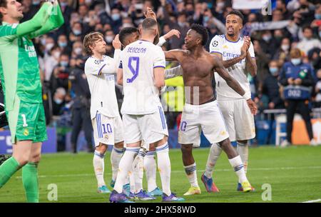 Madrid, Spagna. 09th Mar 2022. 09 marzo 2022; stadio Santiago Bernabeu, Madrid, Spagna; calcio della Champions League, Round of 16, 2st LEG, Real Madrid vs Paris Saint Germain PSG; 900/Cordon Press Credit: CORDON PRESS/Alamy Live News Foto Stock