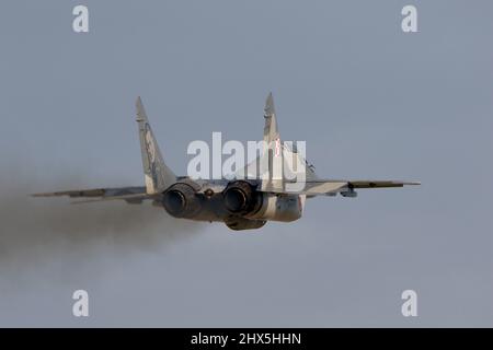 Forza aerea polacca Mikoyan Gurevich Mig 29A fulcrum Foto Stock