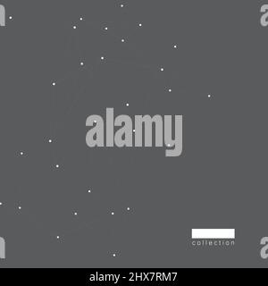 Progetto di comunicazione molecolare su sfondo nero Illustrazione Vettoriale