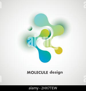 I cerchi vettoriali e le forme astratte collegano l'elemento su sfondo bianco Illustrazione Vettoriale