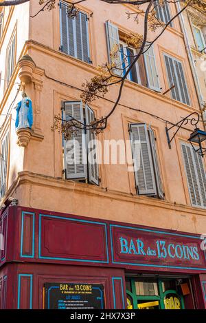 Le Panier Bar des 13 Coins, Marsiglia Francia Paca Foto Stock