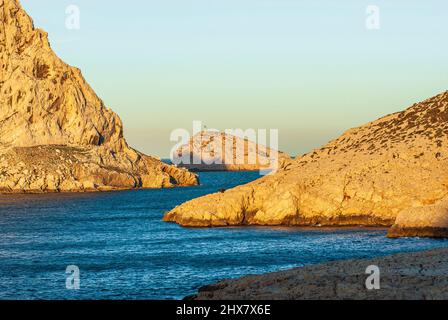 Île Tiboulen-Maire dans l'archipel de Riou, au sud de Marseille, Les Goudes France Bouche du Rône Foto Stock