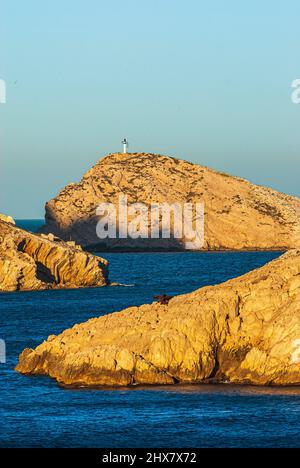 Île Tiboulen-Maire dans l'archipel de Riou, au sud de Marseille, Les Goudes, Francia Bouche du Rône Foto Stock