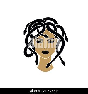 Carattere mitologico Medusa Gorgon Illustrazione Vettoriale