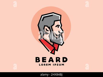 Stile artistico rigido della barba Illustrazione Vettoriale