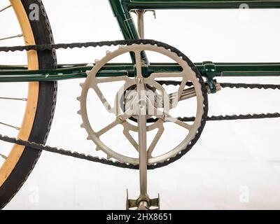 Famiglia Schwinn Tandem, US, 1897, catena Drive Foto Stock