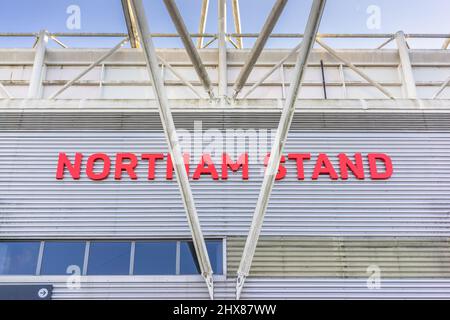 Northam Stand, stadio di calcio Saints FC a St Mary's, Southampton, Hampshire, Inghilterra, Regno Unito Foto Stock