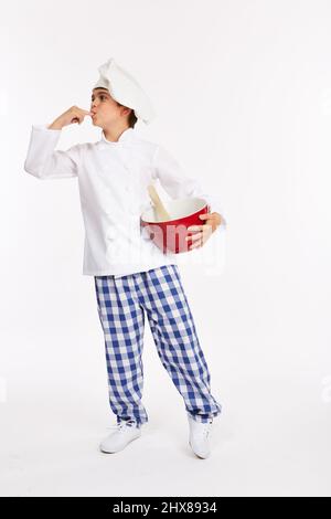 Costume dello chef. 11 anni. Foto Stock