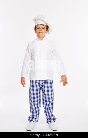 Costume dello chef. 11 anni. Foto Stock