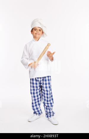 Costume dello chef. 11 anni. Foto Stock