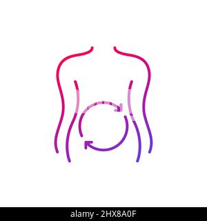 Icona della linea metabolica su bianco, vettore Illustrazione Vettoriale