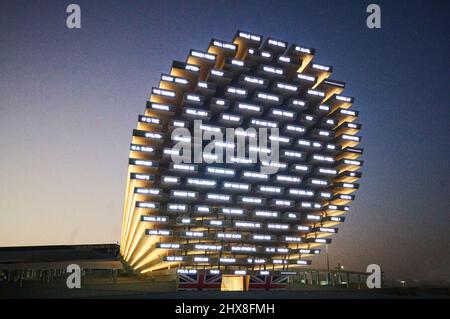 Il padiglione del Regno Unito a Dubai Expo2020, fotografato nel febbraio 2022 Foto Stock