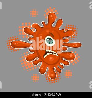 Red blot male mostro. Illustrazione vettoriale Illustrazione Vettoriale