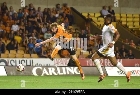 Jon Dadi Bodvarsson di Wolves. Wolverhampton Wanderers / Cambridge al Molineux 23/08/2016 - EFL Cup Round Two Foto Stock