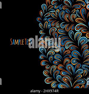 Sfondo luminoso disegnato a mano. Illustrazione vettoriale. Illustrazione Vettoriale