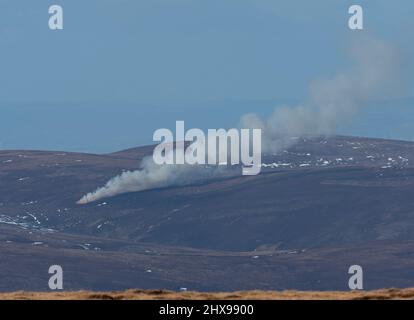 Heather Burning - Grouse Moor Management Foto Stock