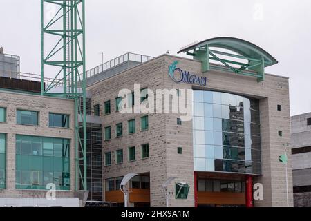 Ottawa, Canada - 27 febbraio 2022: Municipio di Ottawa in Canada Foto Stock