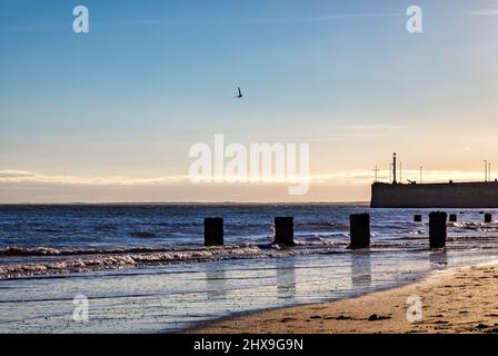 Bridlington, una città balneare e una parrocchia civile sulla Holderness Coast del Mare del Nord nel East Riding of Yorkshire, Inghilterra. Foto Stock