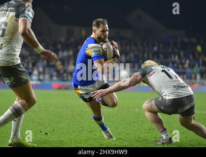 Leeds, Regno Unito. 10th Mar 2022. Gioco della Super League tra Leeds Rhinos e Hull FC nel 10.03.2022 all'Headingley Stadium di Leeds, UK Credit: Craig Cresswell/Alamy Live News Foto Stock