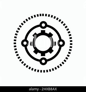 Icona astratta vettoriale sul bianco, illustrazione isolata per grafica e web design. Semplice simbolo piatto. Illustrazione Vettoriale