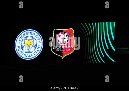 Leicester, Regno Unito. 10th Mar 2022. Vista generale prima della UEFA Conference League, Round of 16, partita di calcio a 1st gambe tra Leicester City e Stade Rennais (Rennes) il 10 marzo 2022 al King Power Stadium di Leicester, Inghilterra - Foto: John Mallett/DPPI/LiveMedia Credit: Independent Photo Agency/Alamy Live News Foto Stock