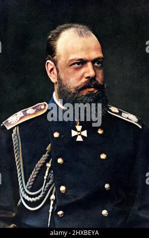 Portrait de Alexandre III (1845-1894), Tsar de Russie. Foto Stock