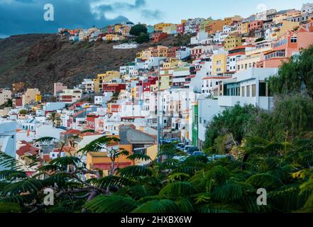 La città portuale di San Sebastian a la Gomera, Isole Canarie, Spagna Foto Stock