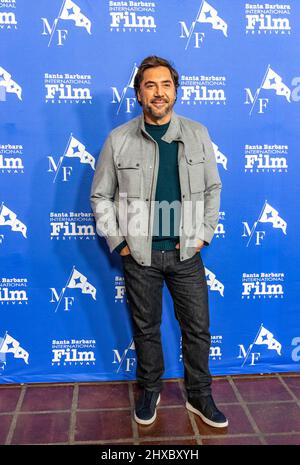 Santa Barbara, Stati Uniti. 10th Mar 2022. Arrivi di tappeti rossi, Javier Bardem. Il Festival Internazionale del Cinema di Santa Barbara del 37th premia Javier Bardem e Nicole Kidman con il Modern Master Award all'Arlington Theatre di Santa Barbara, California, 10 marzo 2022. (Foto di Rod Rolle/Sipa USA) Credit: Sipa USA/Alamy Live News Foto Stock