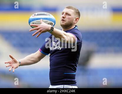 Finn Russell scozzese durante la corsa di un capitano allo Stadio Olimpico di Roma. Data foto: Venerdì 11 marzo 2022. Foto Stock