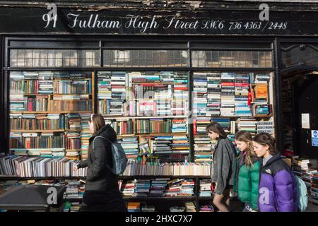 HURLINGHAM Bookshop, Ranelagh Gardens, Fulham High Street, Londra, SW6, Inghilterra, Regno Unito Foto Stock