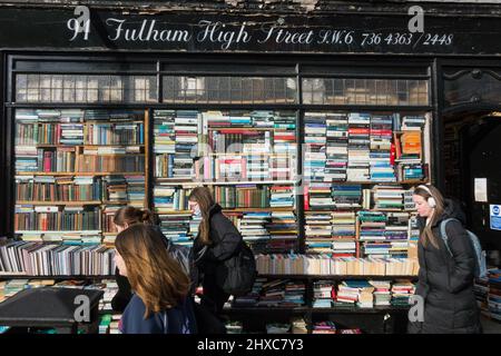 HURLINGHAM Bookshop, Ranelagh Gardens, Fulham High Street, Londra, SW6, Inghilterra, Regno Unito Foto Stock