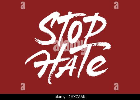 Stop hate vettore segno Illustrazione Vettoriale