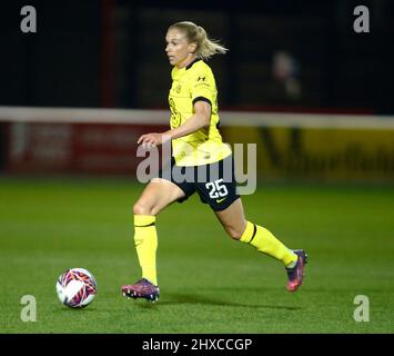 DAGENHAM, INGHILTERRA - MARZO 10: Chelsea Women Jonna Andersson durante Barclays fa Women's Super League match tra West Ham United Women e Chelsea Foto Stock
