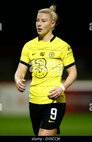 DAGENHAM, INGHILTERRA - MARZO 10: Chelsea Women Bethany Inghilterra durante Barclays fa Women's Super League match tra West Ham United Women e Chelsea Foto Stock
