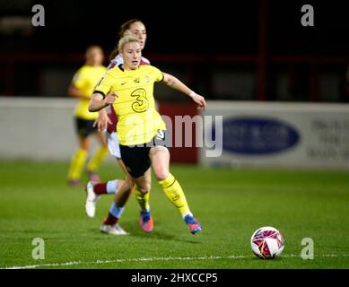 DAGENHAM, INGHILTERRA - MARZO 10: Chelsea Women Bethany Inghilterra durante Barclays fa Women's Super League match tra West Ham United Women e Chelsea Foto Stock