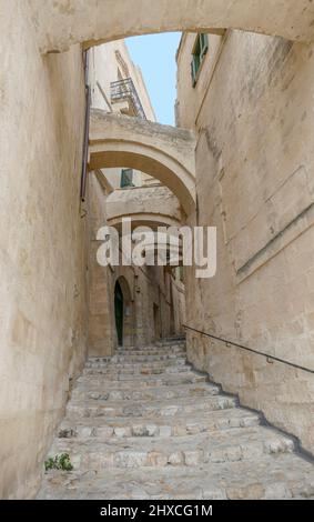 Impressione intorno a Matera nella regione della Basilicata nel Sud Italia Foto Stock