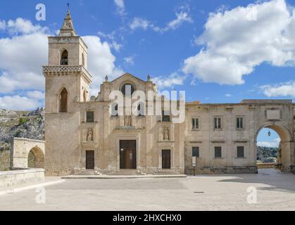 Impressione intorno a Matera nella regione della Basilicata nel Sud Italia Foto Stock