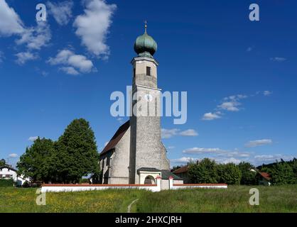 Germania, Baviera, alta Baviera, distretto di Altötting, Tüßling, Heiligenstatt pellegrinaggio chiesa Foto Stock