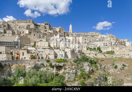 Impressione intorno a Matera nella regione della Basilicata nel Sud Italia Foto Stock