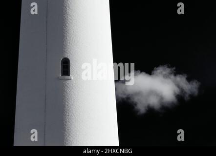 Europa, Danimarca, Jutland settentrionale, Hirtshals. Il faro Hirtshals Fyr (1863). Foto Stock