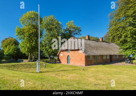 Vecchia casa Frisiana a Keitum, Sylt Island, Schleswig-Holstein, Germania Foto Stock