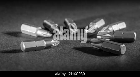 Set di punte per cacciaviti in ambienti bui Foto Stock