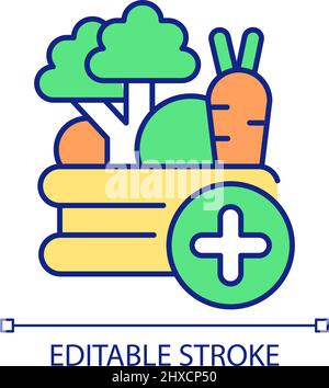Mangia più colore RGB vegetale icona Illustrazione Vettoriale