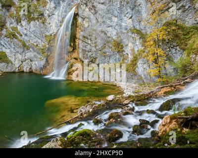 Cascata di Salza, valle di Enns, Stiria, Austria Foto Stock