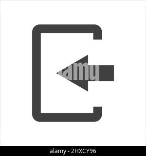L'icona Esci. Disconnessione e uscita, uscita, simbolo out. Appartamento illustrazione vettoriale Illustrazione Vettoriale