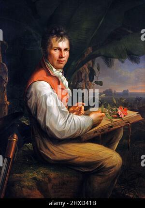 Ritratto del naturalista ed esploratore tedesco, Alexander von Humboldt (1769-1859) di Friedrich Georg Weitsch, olio su tela, 1806 Foto Stock