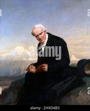 Ritratto del naturalista ed esploratore tedesco, Alexander von Humboldt (1769-1859) di Julius Schrader, olio su tela, 1859 Foto Stock