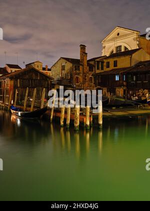 Cantiere di gondola a Rio de San Trovaso, Venezia Foto Stock