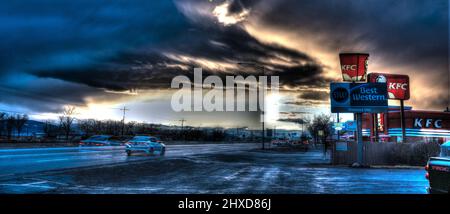 Alamosa nella valle di San Luis, Colorado. Foto Stock