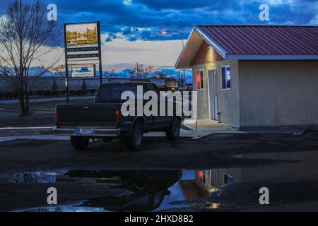 Alamosa nella valle di San Luis, Colorado. Foto Stock